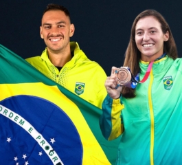 Nadador e tenista brasileiros serão portadores da bandeira na abertura do Pan de Santiago